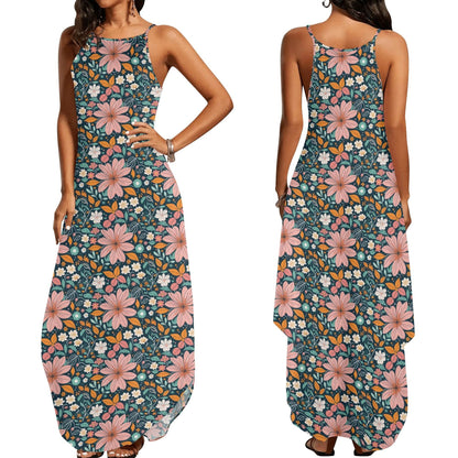 Wild Flowers Women's Elegant Sleeveless Evening Dress - DeRose Seasonal