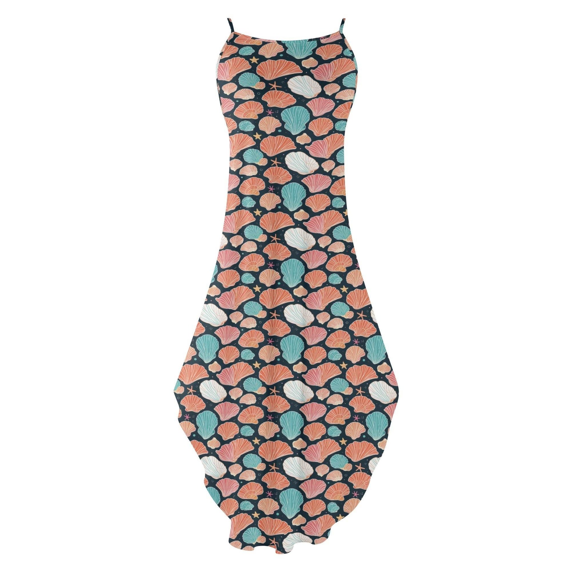 Shells and Stars Womens Elegant Sleeveless Evening Dress - DeRose Seasonal