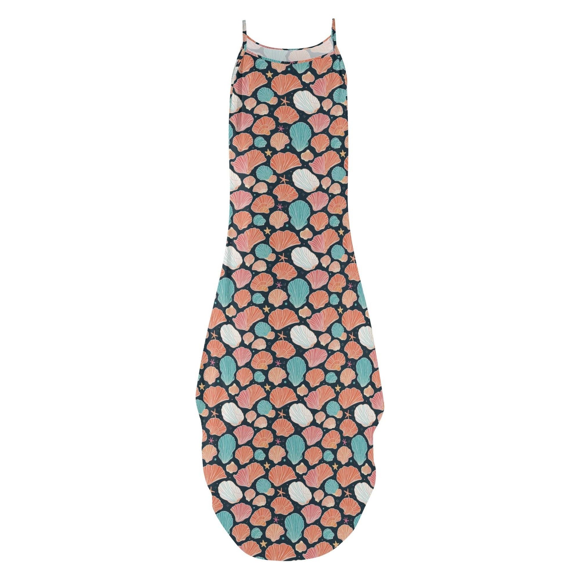 Shells and Stars Womens Elegant Sleeveless Evening Dress - DeRose Seasonal