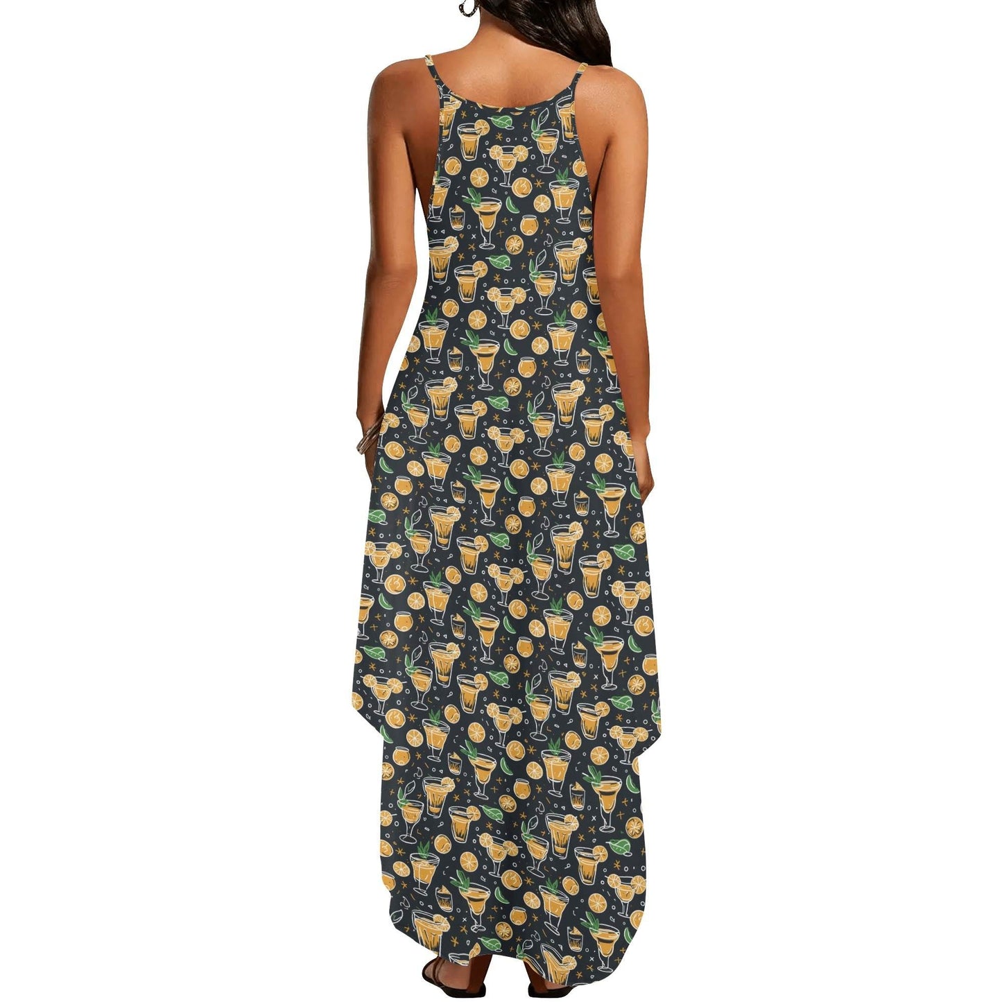 Gold Margarita Womens Elegant Sleeveless Evening Dress - DeRose Seasonal