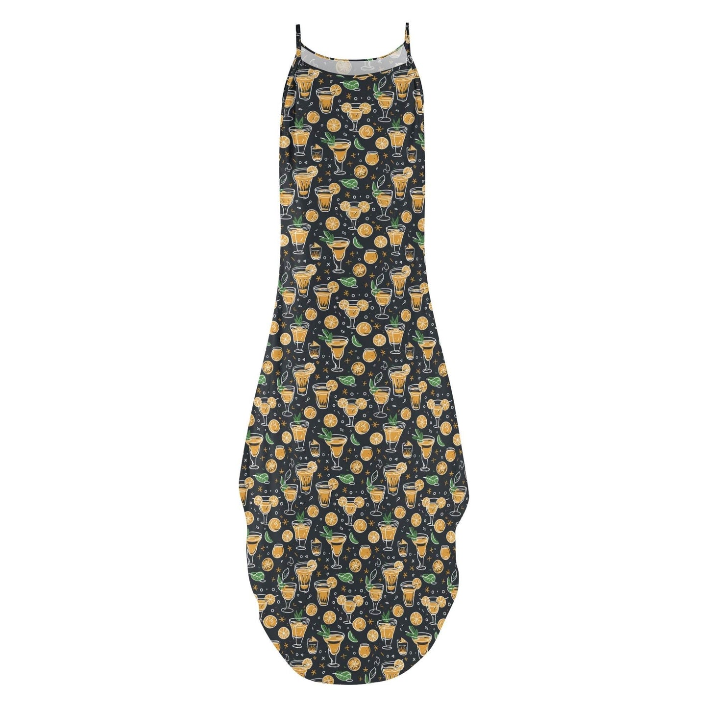 Gold Margarita Womens Elegant Sleeveless Evening Dress - DeRose Seasonal