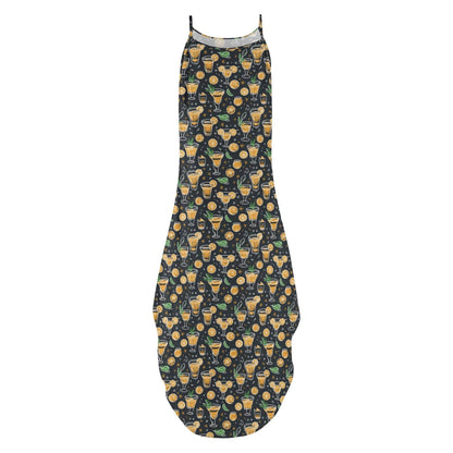 Gold Margarita Womens Elegant Sleeveless Evening Dress - DeRose Seasonal