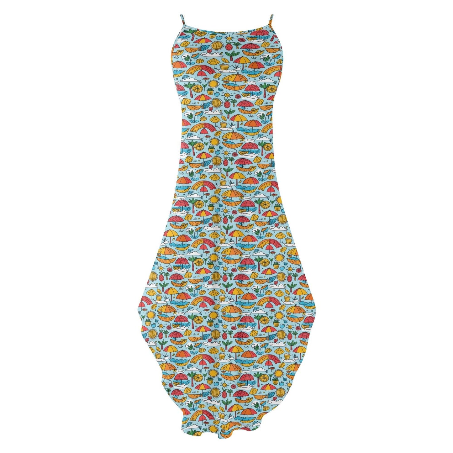 Fun of a Beach Womens Elegant Sleeveless Evening Dress - DeRose Seasonal