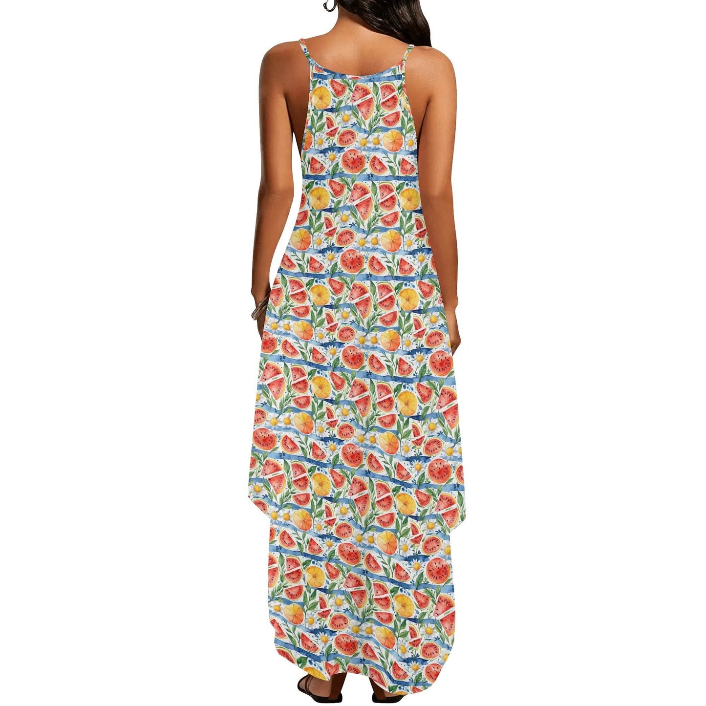 Watermelon Womens Elegant Sleeveless Evening Dress - DeRose Seasonal