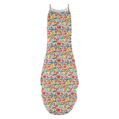 Watermelon Womens Elegant Sleeveless Evening Dress - DeRose Seasonal