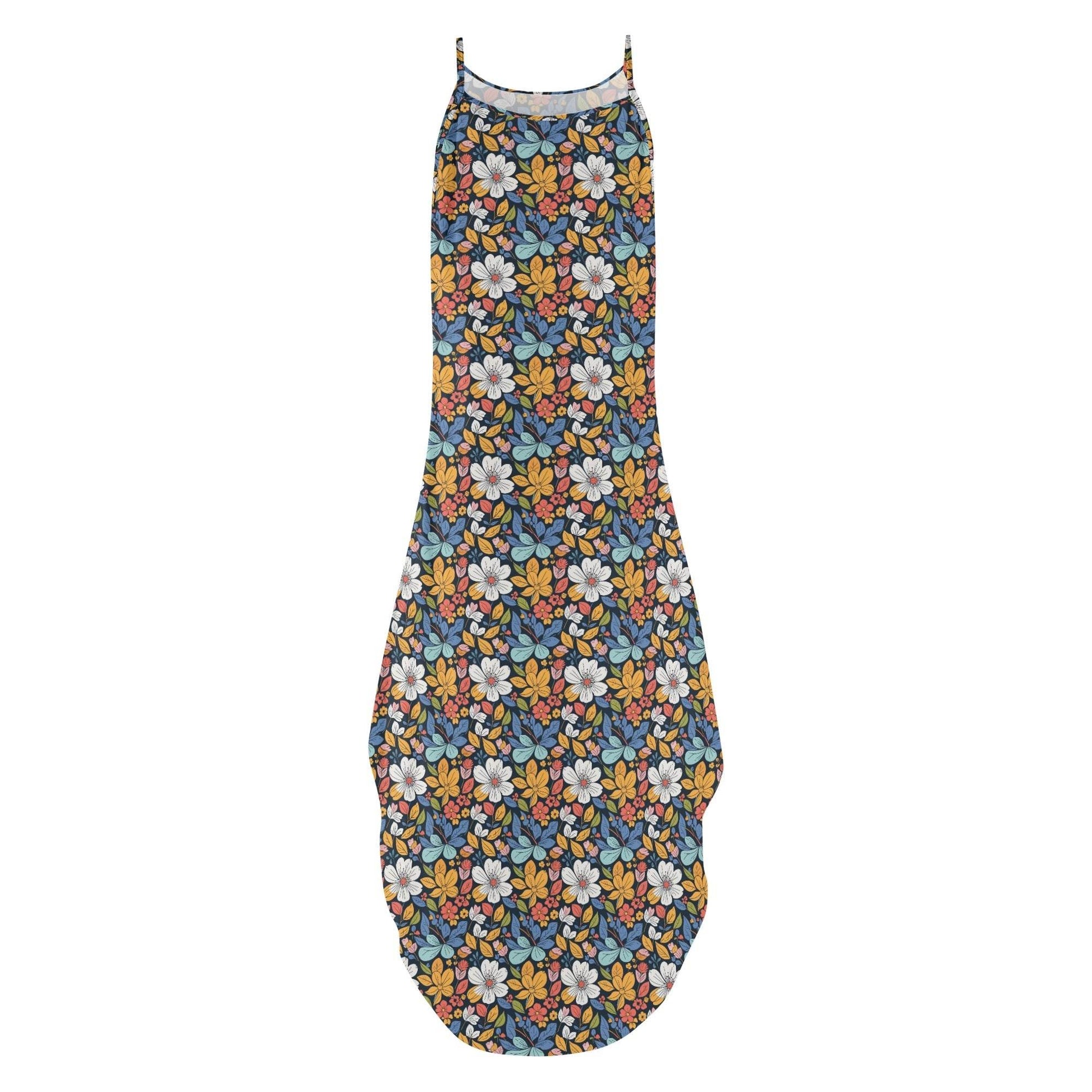 Bright Flowers Womens Elegant Sleeveless Evening Dress - DeRose Seasonal
