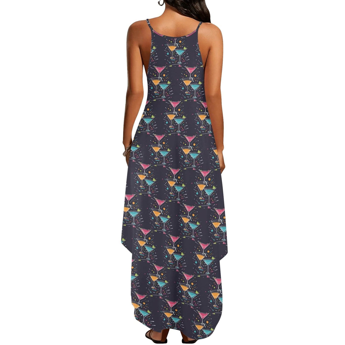 Night Time Martini Womens Elegant Sleeveless Evening Dress - DeRose Seasonal