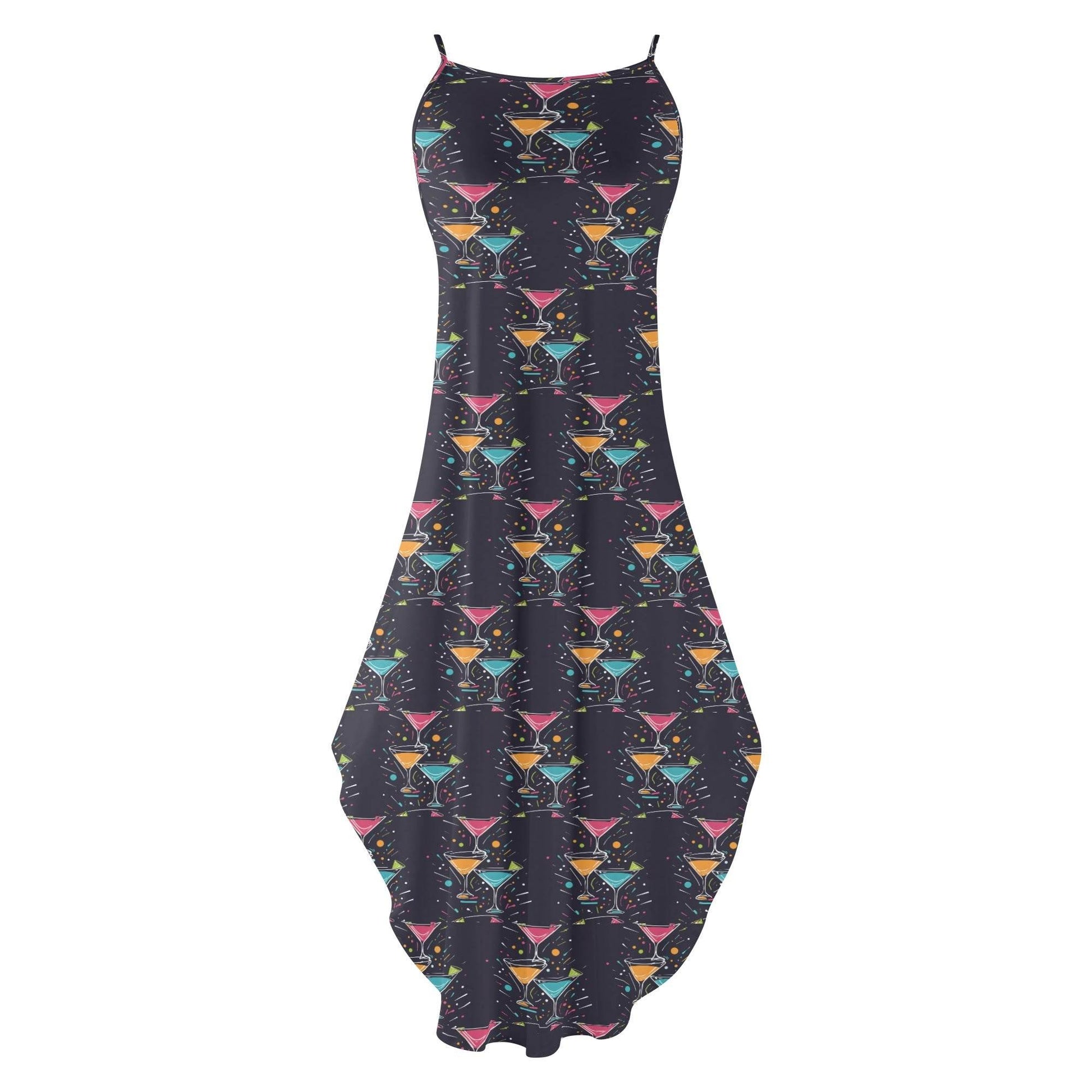 Night Time Martini Womens Elegant Sleeveless Evening Dress - DeRose Seasonal
