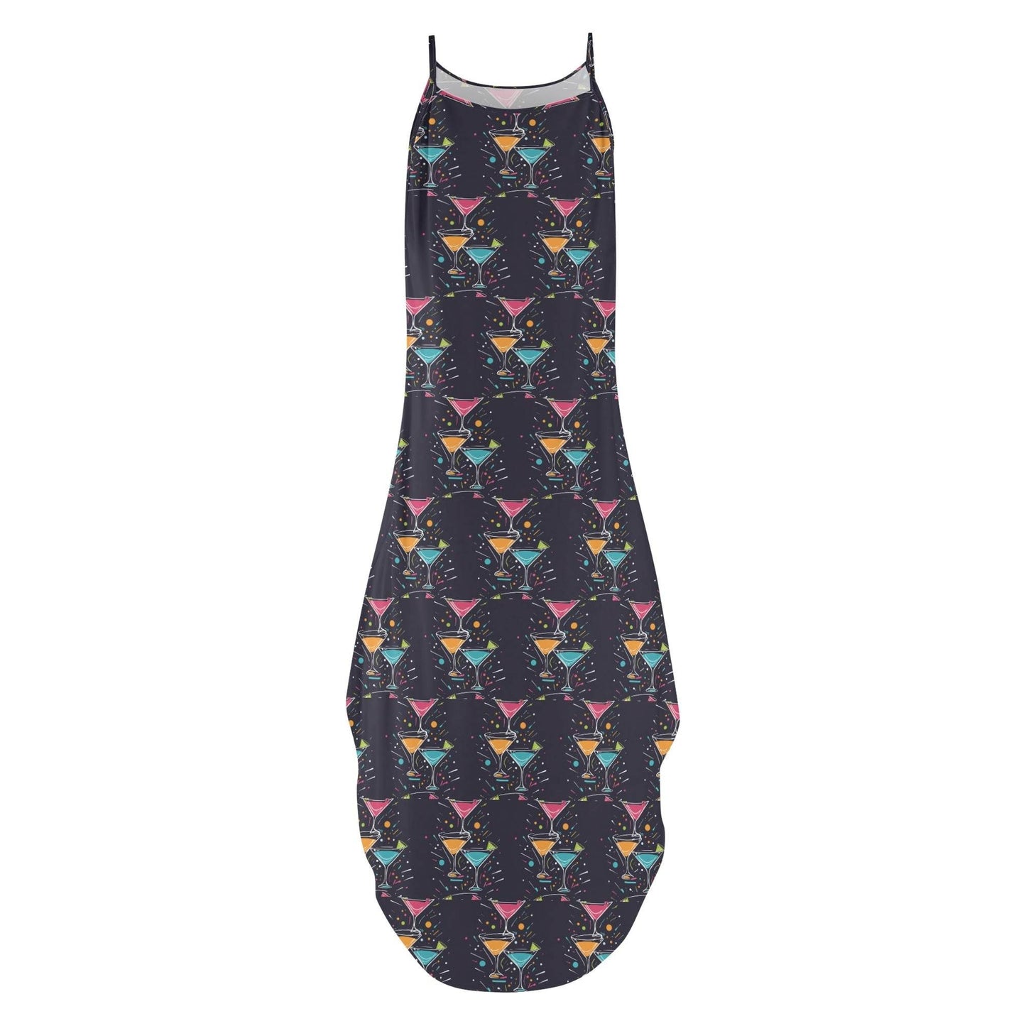 Night Time Martini Womens Elegant Sleeveless Evening Dress - DeRose Seasonal