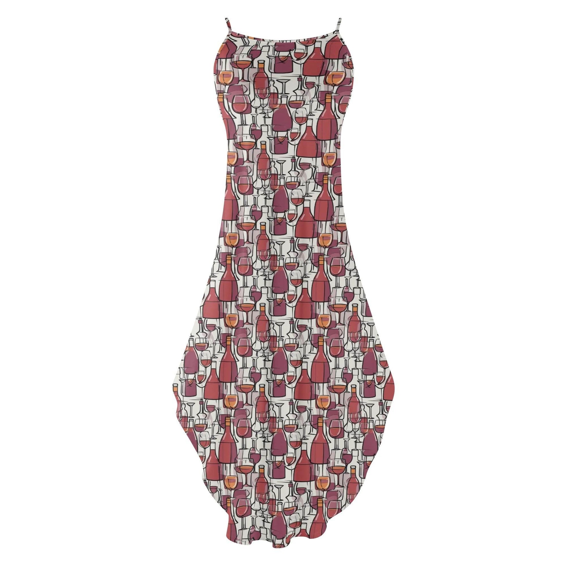 Wine with Me Womens Elegant Sleeveless Evening Dress - DeRose Seasonal