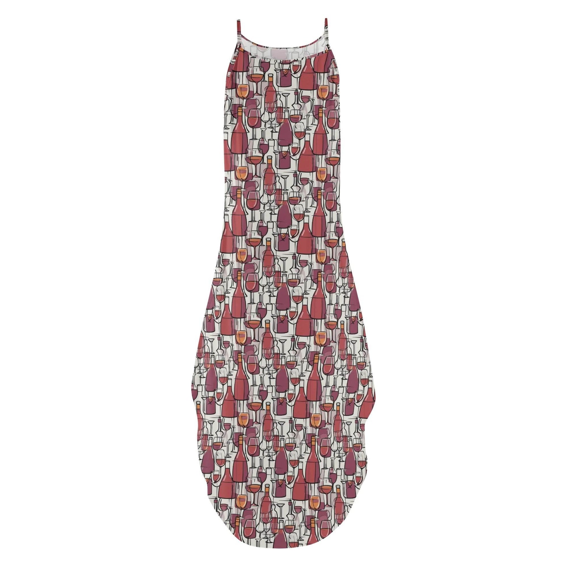Wine with Me Womens Elegant Sleeveless Evening Dress - DeRose Seasonal