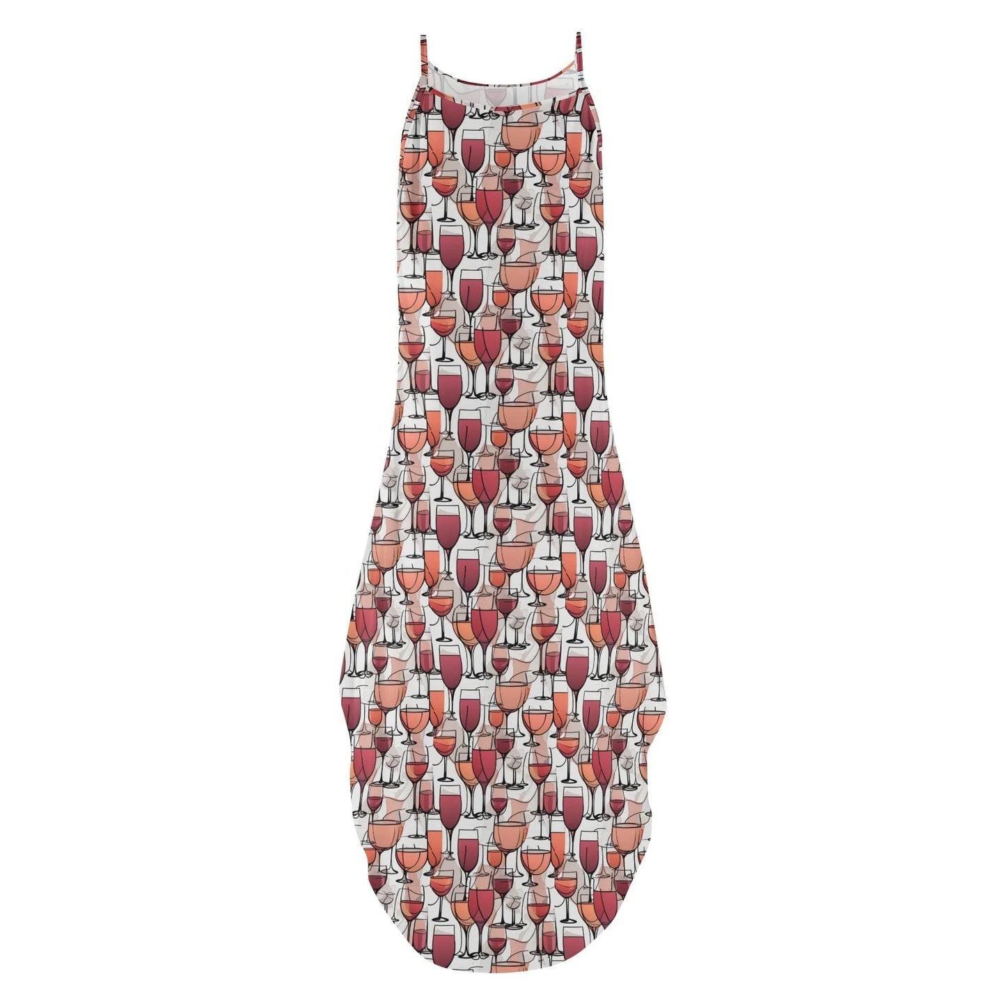 Wine Dining Womens Elegant Sleeveless Evening Dress - DeRose Seasonal
