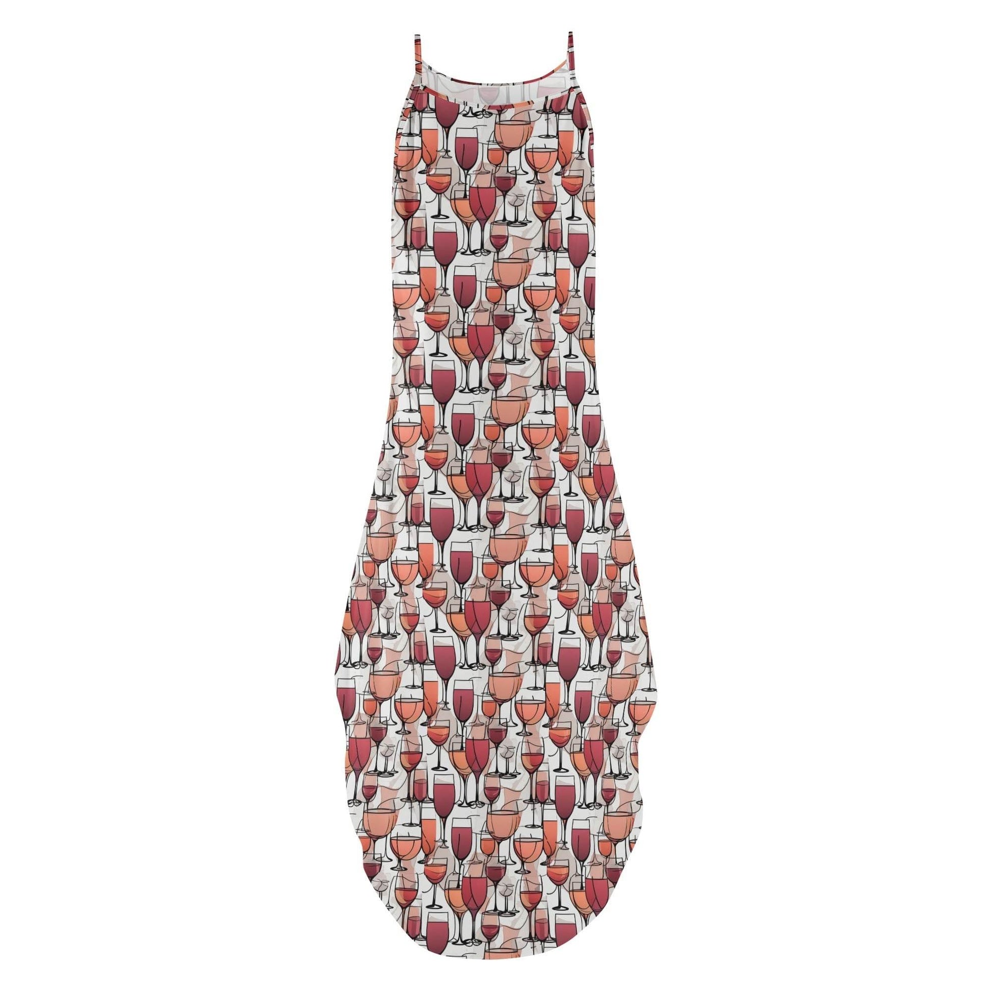 Wine Dining Womens Elegant Sleeveless Evening Dress - DeRose Seasonal