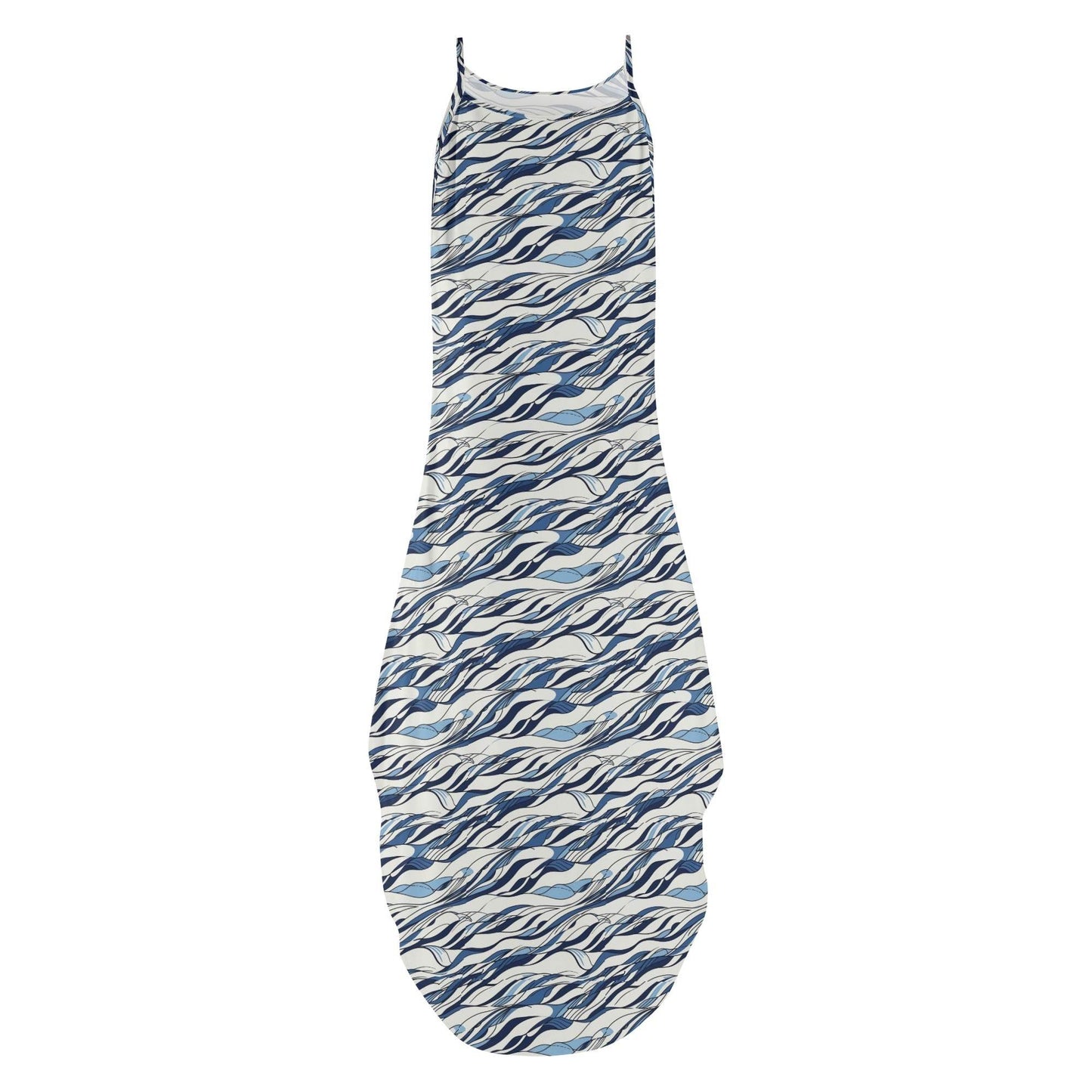 Ocean Lines Womens Elegant Sleeveless Evening Dress - DeRose Seasonal