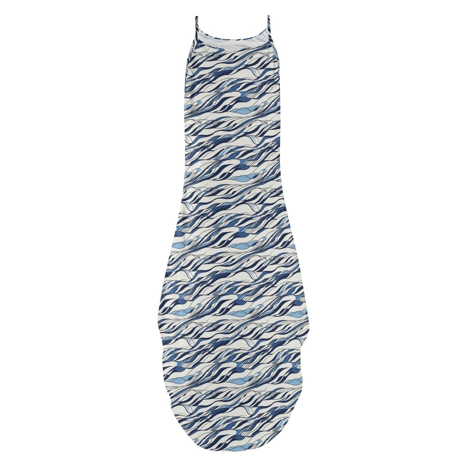 Ocean Lines Womens Elegant Sleeveless Evening Dress - DeRose Seasonal
