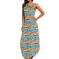 Sun in the Waves Womens Elegant Sleeveless Evening Dress - DeRose Seasonal