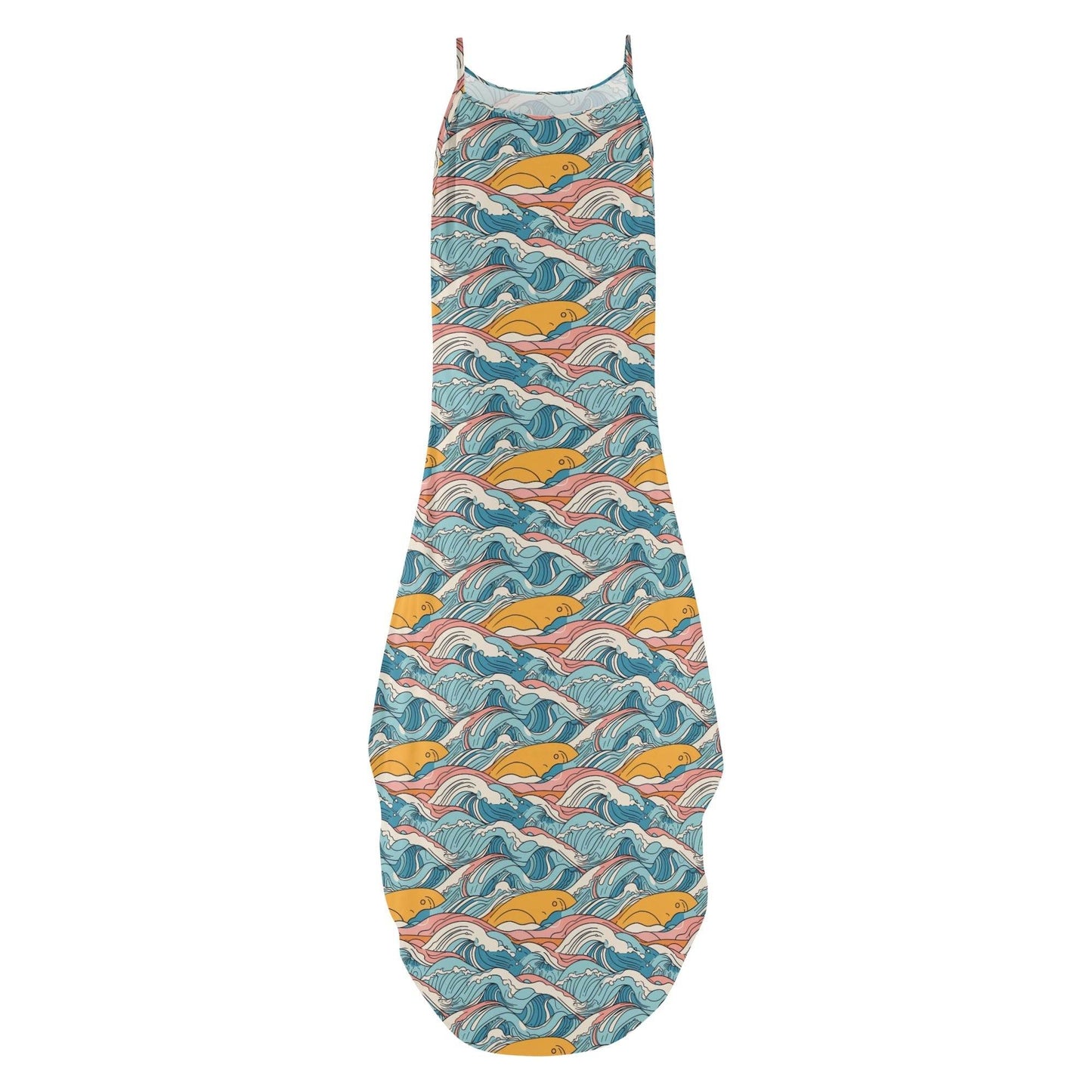Sun in the Waves Womens Elegant Sleeveless Evening Dress - DeRose Seasonal