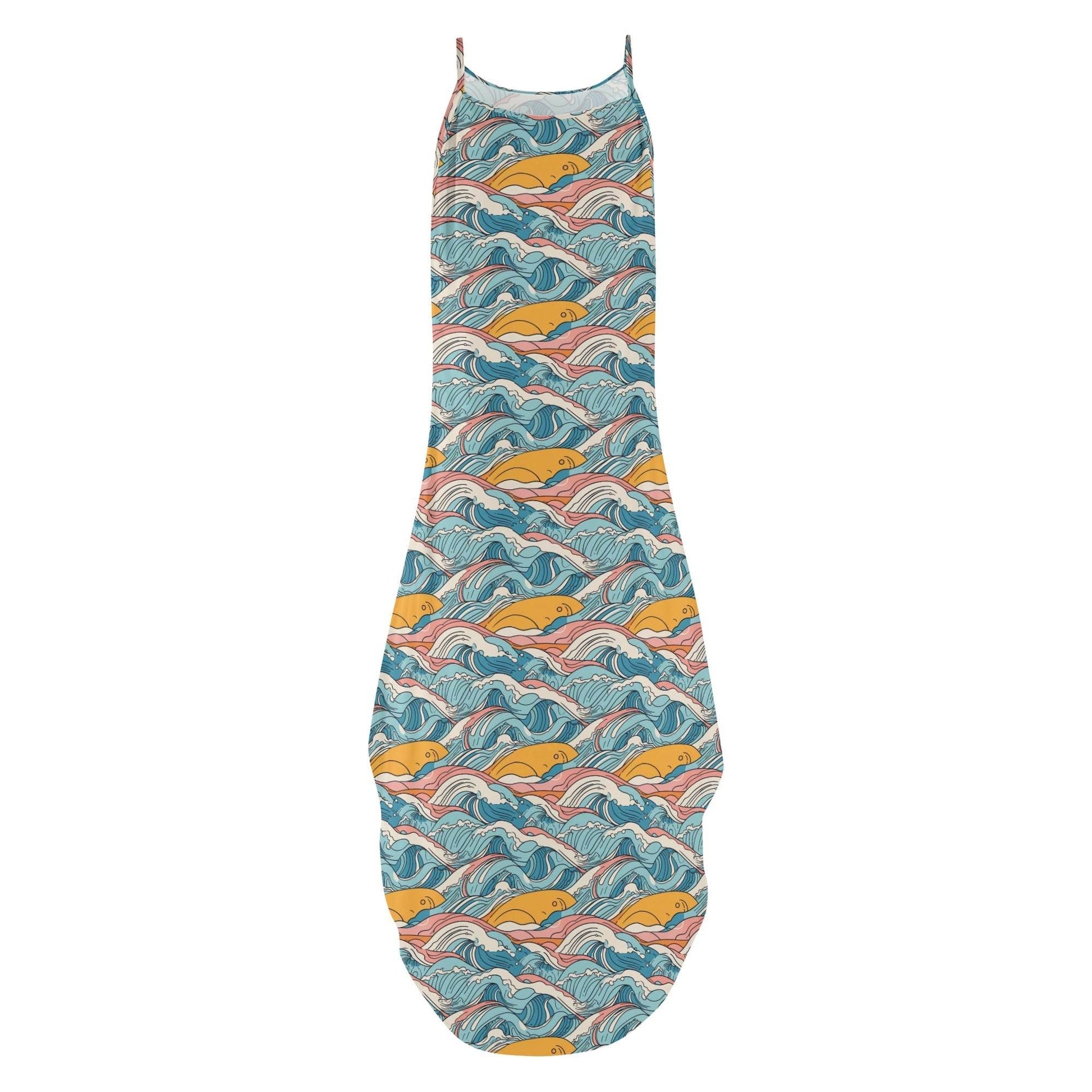 Sun in the Waves Womens Elegant Sleeveless Evening Dress - DeRose Seasonal