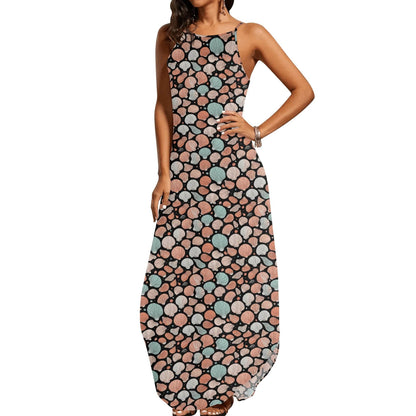 Seashells Womens Elegant Sleeveless Evening Dress - DeRose Seasonal