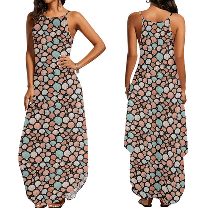 Seashells Womens Elegant Sleeveless Evening Dress - DeRose Seasonal
