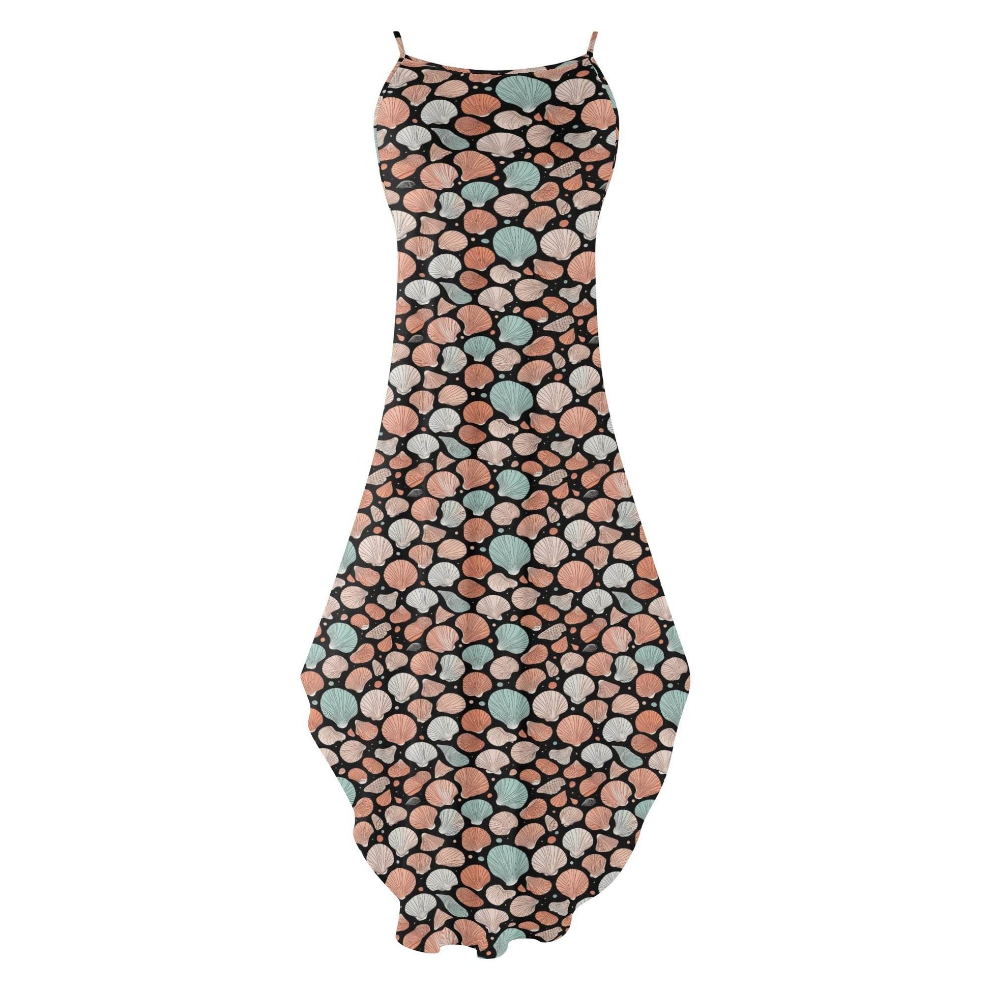 Seashells Womens Elegant Sleeveless Evening Dress - DeRose Seasonal
