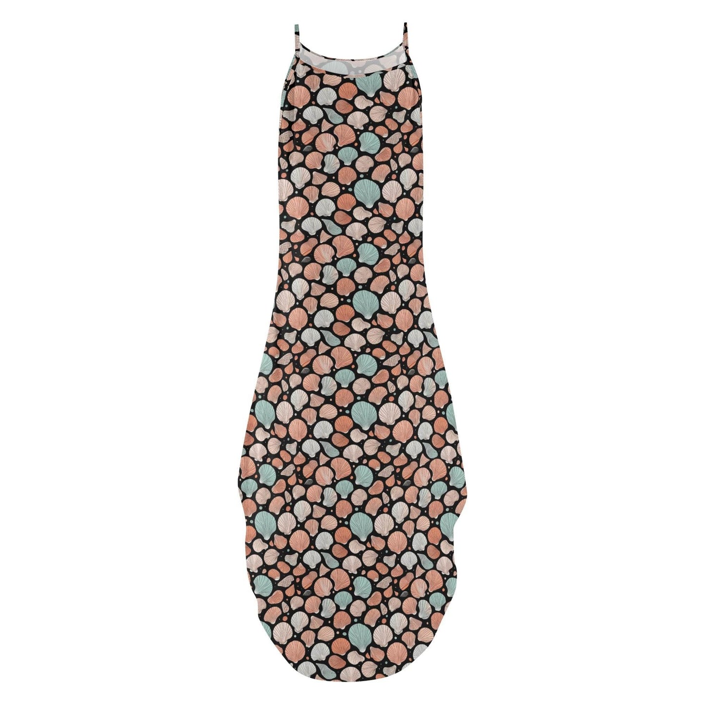 Seashells Womens Elegant Sleeveless Evening Dress - DeRose Seasonal