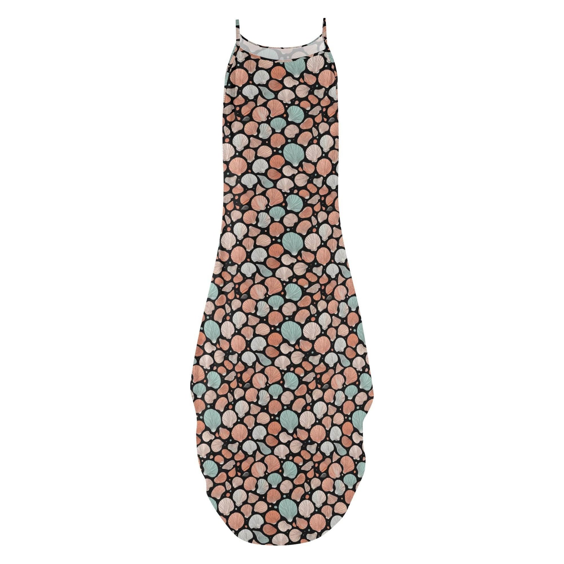 Seashells Womens Elegant Sleeveless Evening Dress - DeRose Seasonal