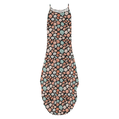 Seashells Womens Elegant Sleeveless Evening Dress - DeRose Seasonal