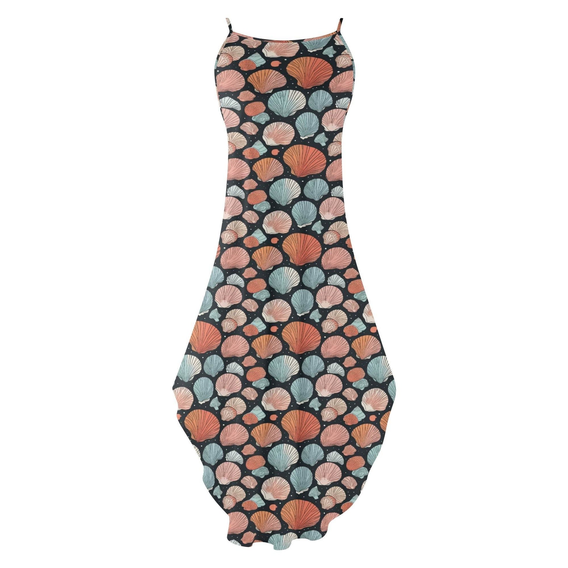 Big Shells Womens Elegant Sleeveless Evening Dress - DeRose Seasonal