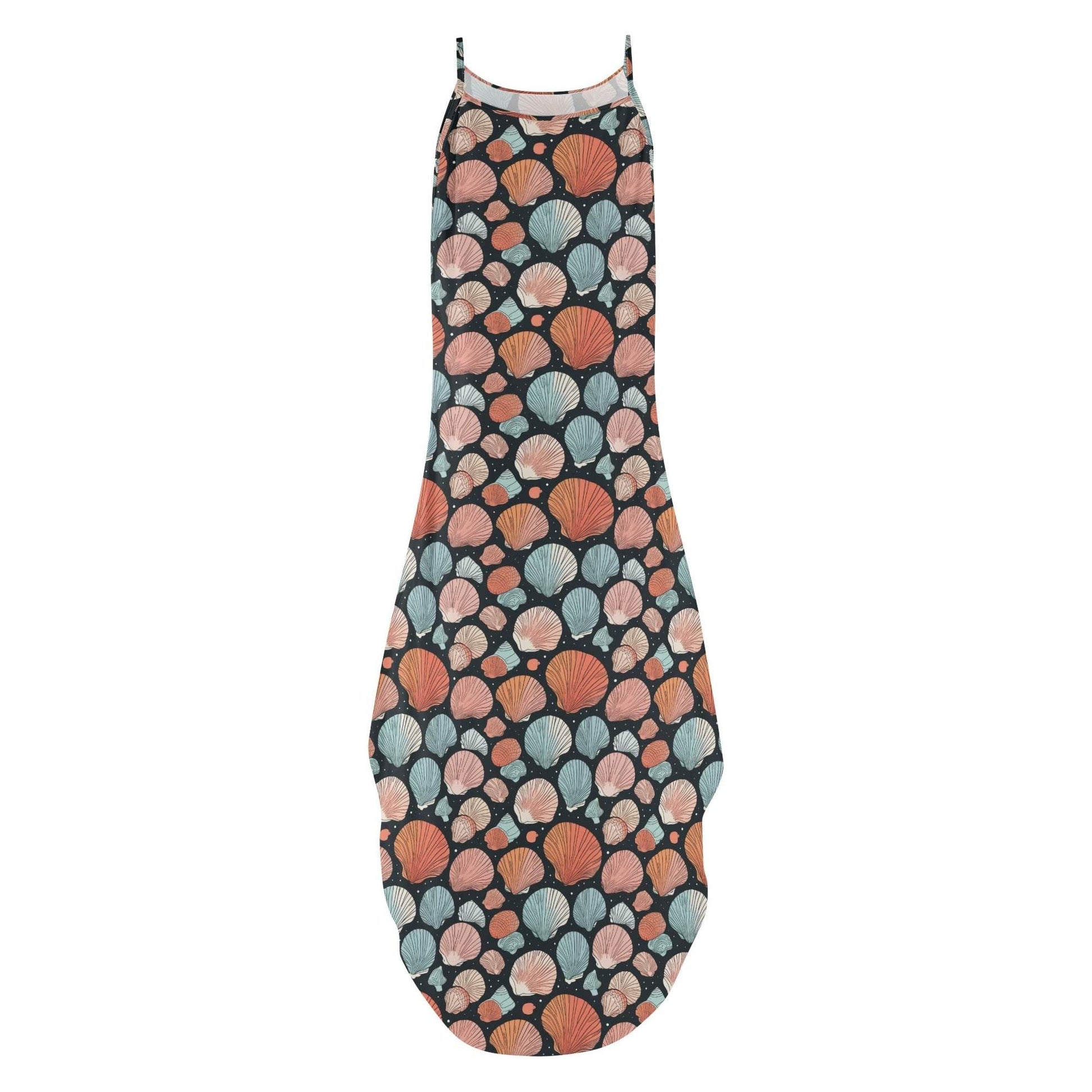 Big Shells Womens Elegant Sleeveless Evening Dress - DeRose Seasonal