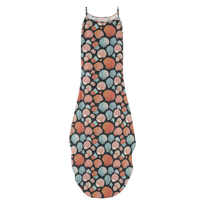 Big Shells Womens Elegant Sleeveless Evening Dress - DeRose Seasonal