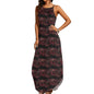 Red Light Rose Womens Elegant Sleeveless Evening Dress - DeRose Seasonal