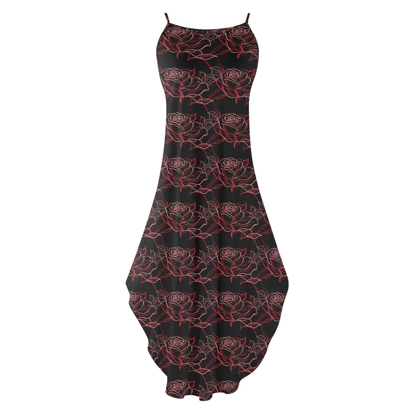 Red Light Rose Womens Elegant Sleeveless Evening Dress - DeRose Seasonal
