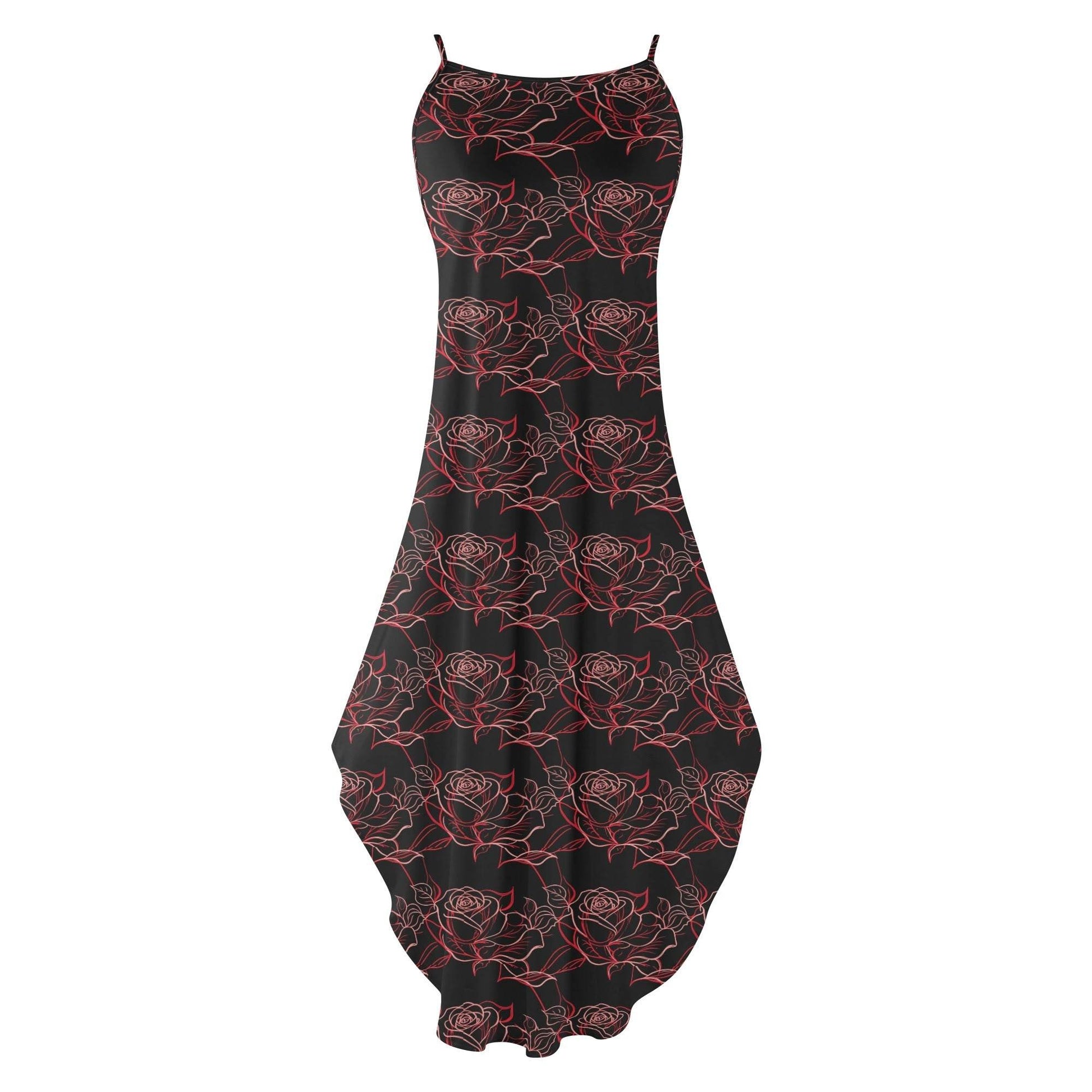 Red Light Rose Womens Elegant Sleeveless Evening Dress - DeRose Seasonal