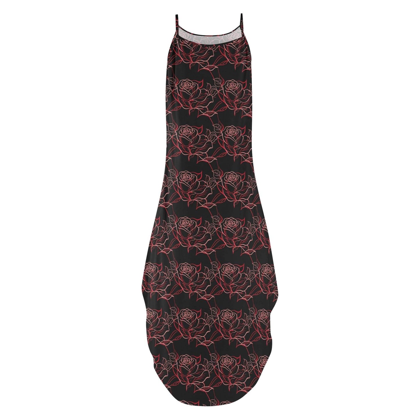 Red Light Rose Womens Elegant Sleeveless Evening Dress - DeRose Seasonal