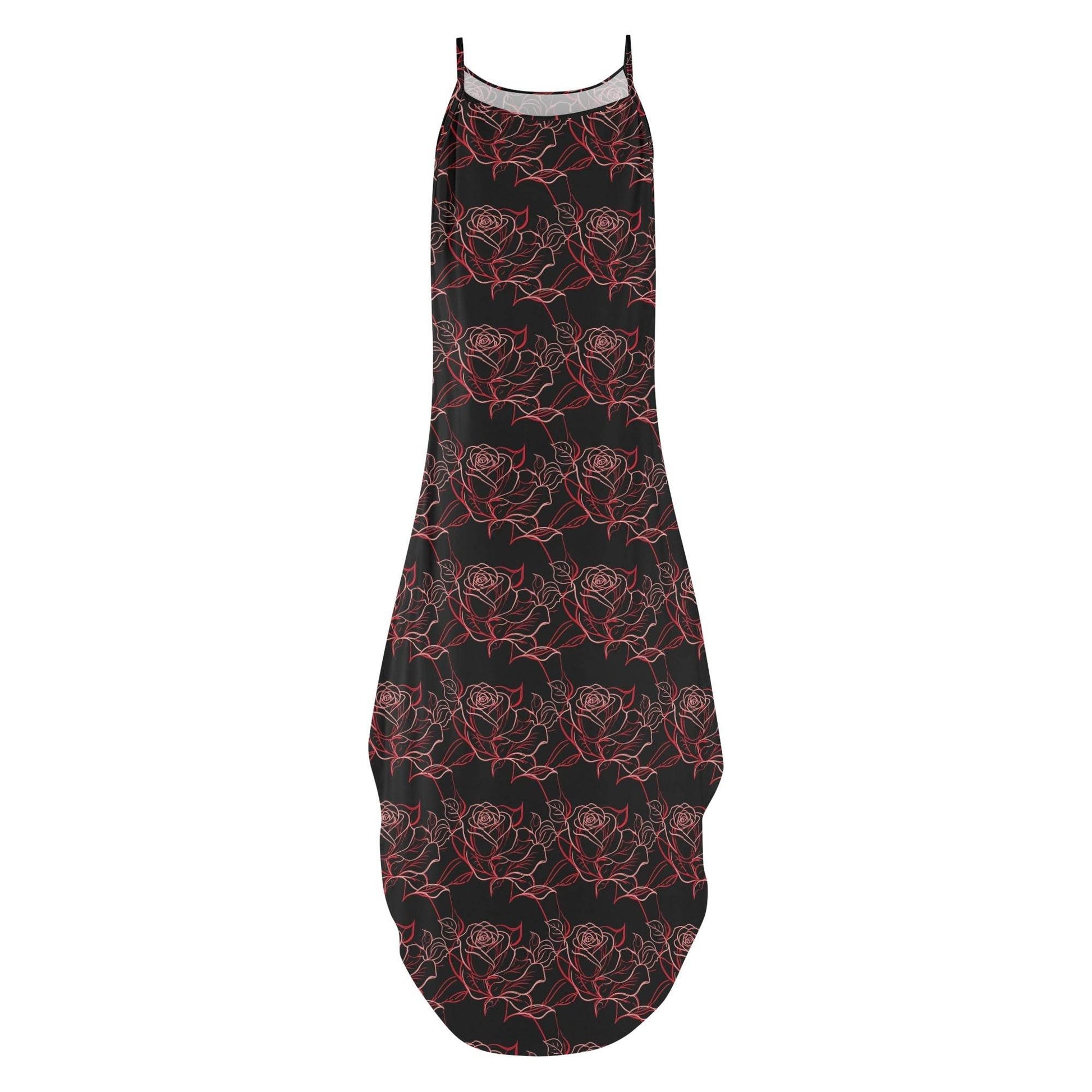 Red Light Rose Womens Elegant Sleeveless Evening Dress - DeRose Seasonal
