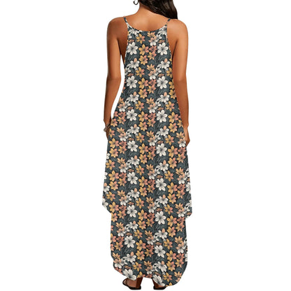 Field of Flowers Womens Elegant Sleeveless Evening Dress - DeRose Seasonal