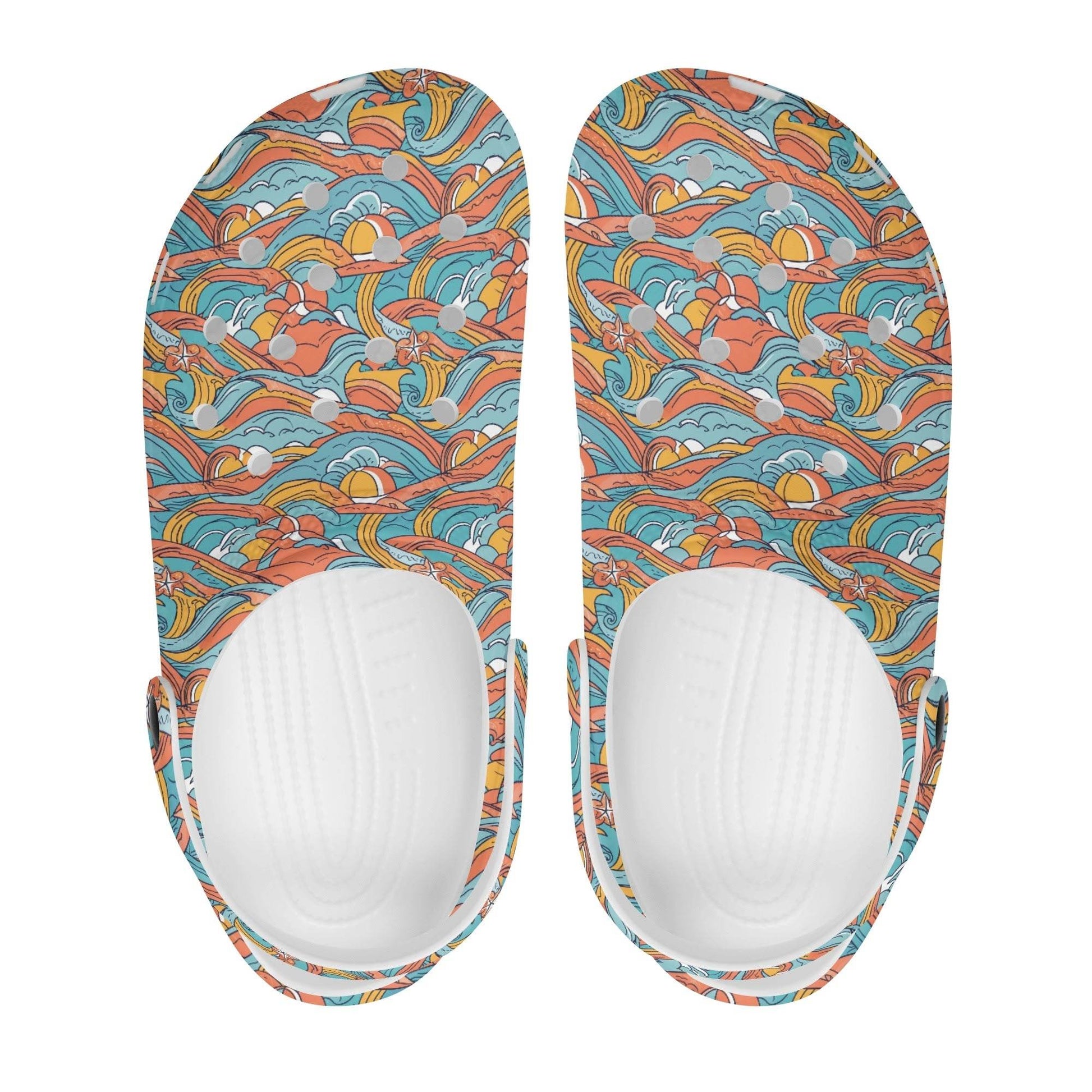 Ocean Abstract Women's Vented Sandals - DeRose Seasonal