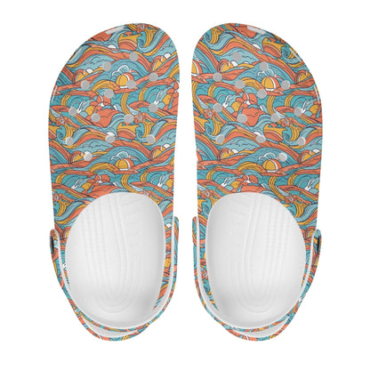 Ocean Abstract Women's Vented Sandals - DeRose Seasonal