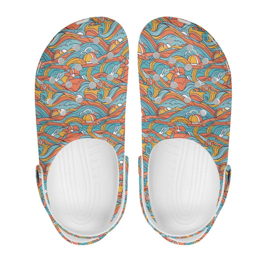 Ocean Abstract Women's Vented Sandals - DeRose Seasonal
