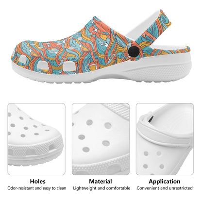 Ocean Abstract Women's Vented Sandals - DeRose Seasonal