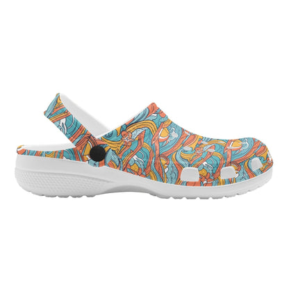 Ocean Abstract Women's Vented Sandals - DeRose Seasonal