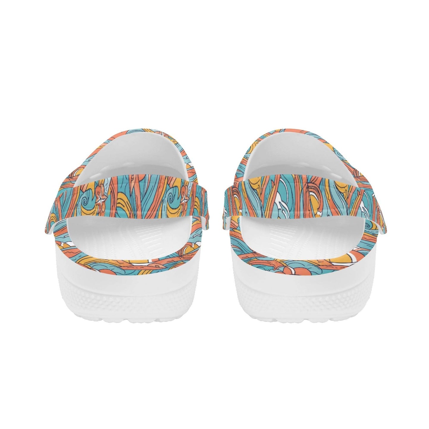 Ocean Abstract Women's Vented Sandals - DeRose Seasonal