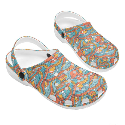Ocean Abstract Women's Vented Sandals - DeRose Seasonal