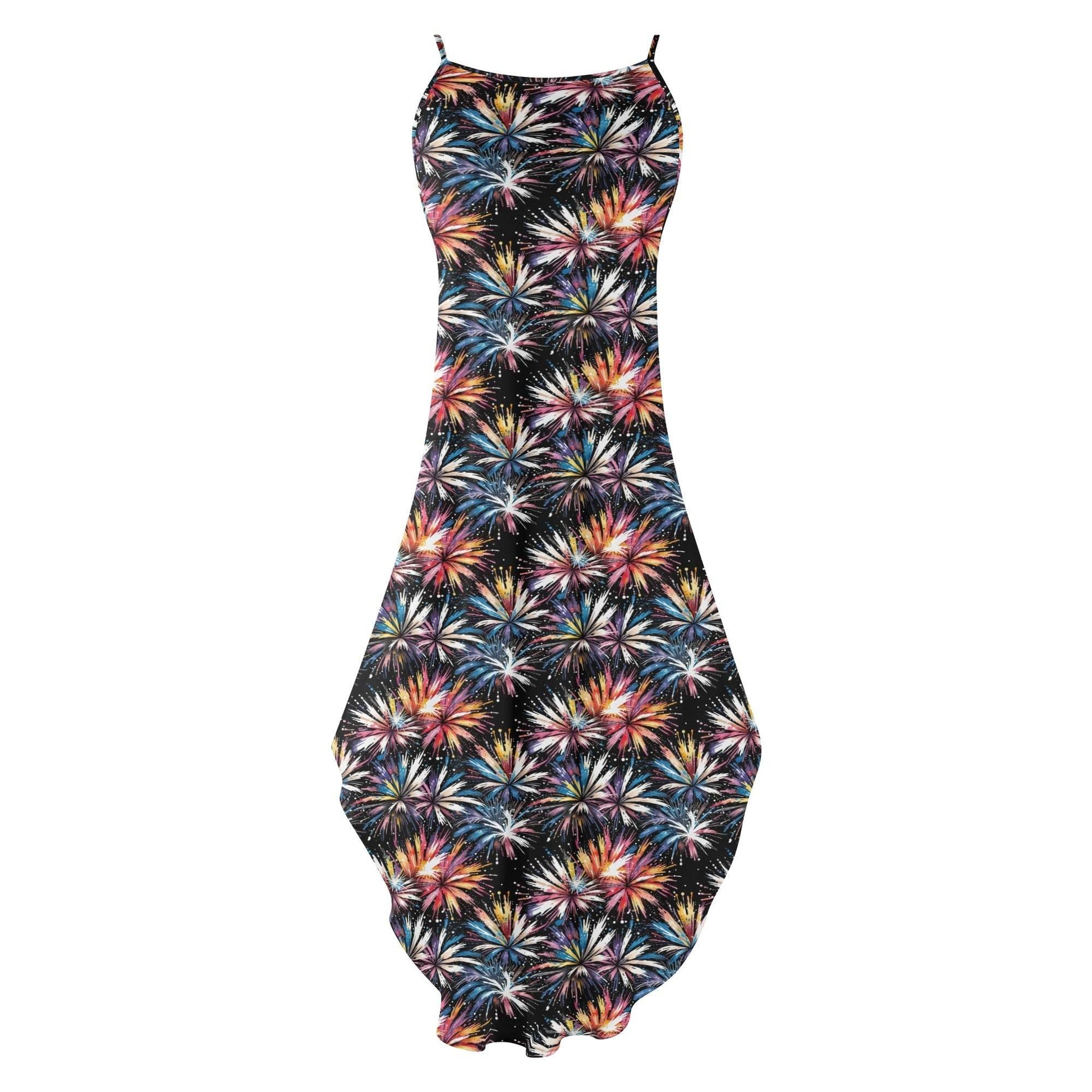 Freedom Fireworks Womens Elegant Sleeveless Evening Dress - DeRose Seasonal