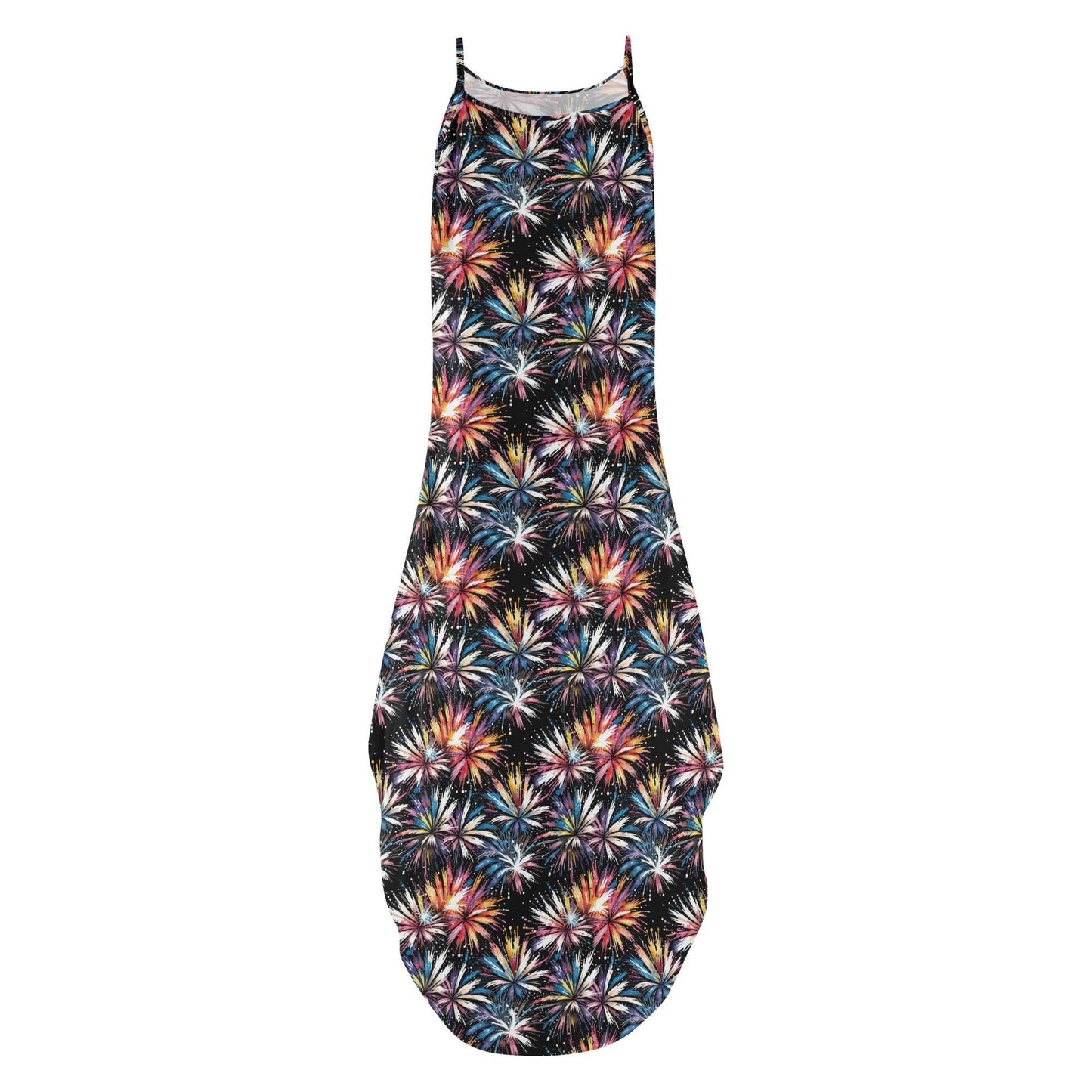 Freedom Fireworks Womens Elegant Sleeveless Evening Dress - DeRose Seasonal