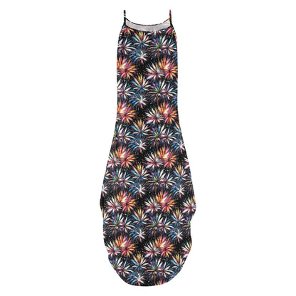 Freedom Fireworks Womens Elegant Sleeveless Evening Dress - DeRose Seasonal