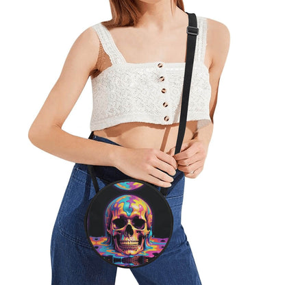 Dripping Skull Round Satchel Bag - DeRose Seasonal