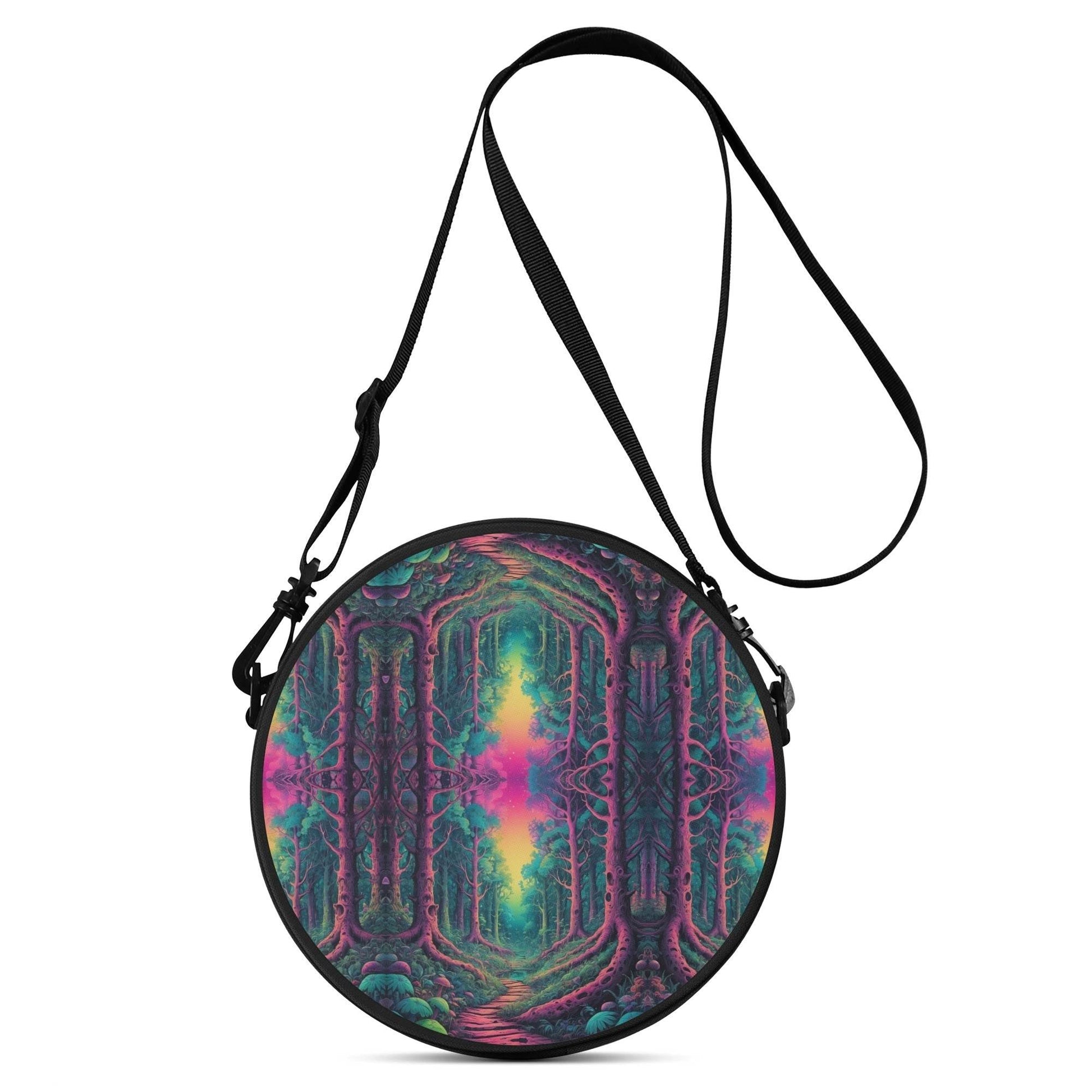 Trippy Forest Round Satchel Bag - DeRose Seasonal