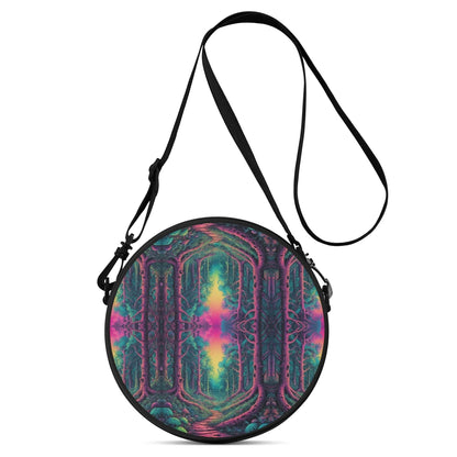 Trippy Forest Round Satchel Bag - DeRose Seasonal